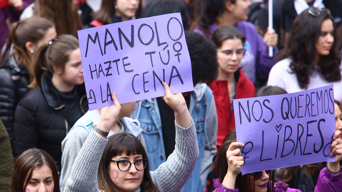 Foto de las calles durante el 8M